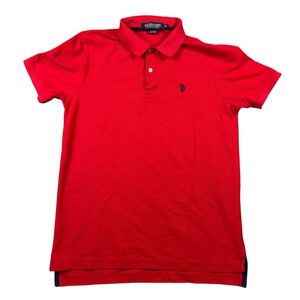 U.S. Polo Assn. Men's Red Polo Shirt with Navy Logo